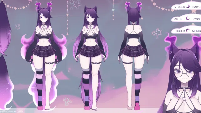 VTuber model add-on art from Lynniia's VGen portfolio